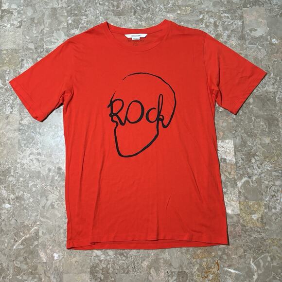 Zadig & Voltaire Shirt Mens Large Red Tommy Skull Rock Short Sleeve Tee Soft - Picture 2 of 8